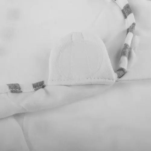 Toalla Swaddling De Algodón Con Gorro, Color Blanco