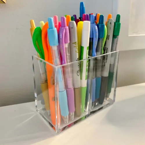 Soporte Acrílico Transparente Para Maquillaje, Bolígrafos, L