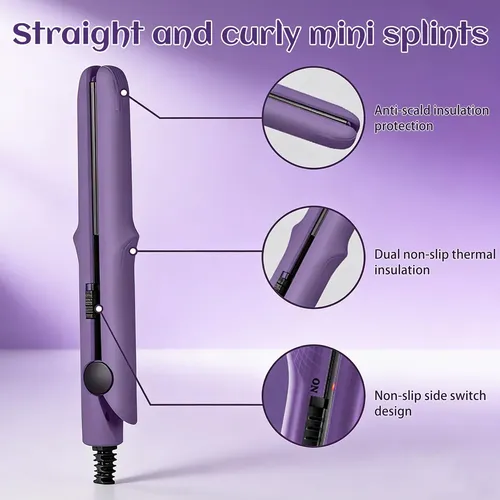 Plancha De Pelo Hsiwhv Mini, Rizador Doble, Cerámica