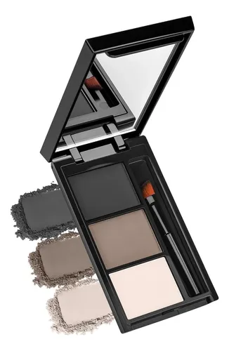 Polvo Para Cejas 3 Colores Anwuozu Con Espejo Y Brocha