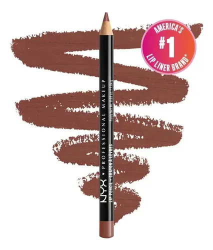 Delineador de labios Nyx Professional Makeup Slim Lip Pencil tono Spl809 Caoba