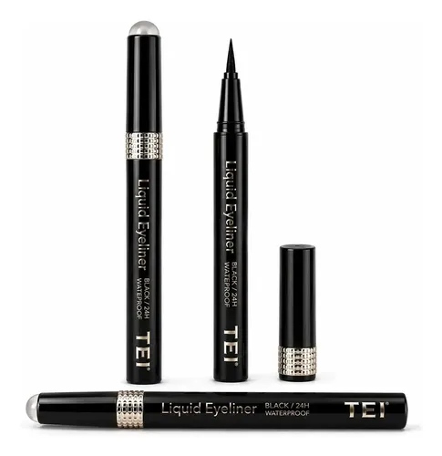Delineador Líquido Marcador TEI Negro Waterproof Larga Duración Mate