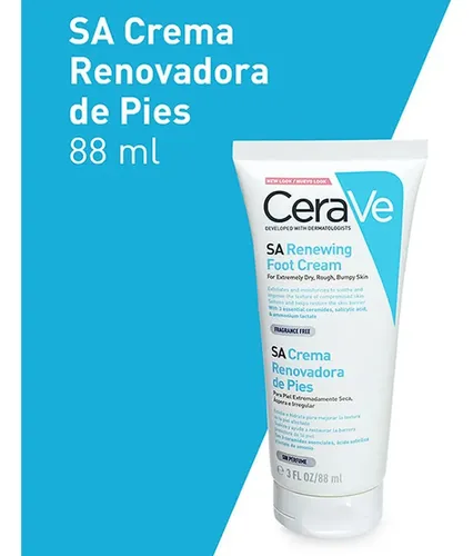 Cerave Crema Renovadora De Pies Secos Exfoliante Hidratante