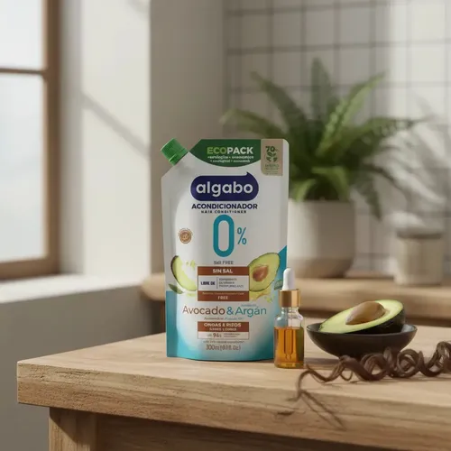 Eco Pack Acondicionador Algabo Avocado & Argan Sin Sal 300ml