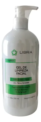 4 Gel De Limpieza Facial Piel Mixta 500gr Libra Cosmetica