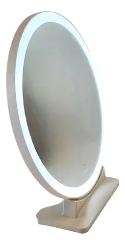 Espejo 5x Maquillaje 29 Cm Táctil Luz Led 3 Colores Bateria