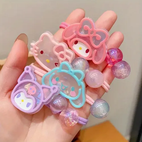 4 Coleteros Sanrio Elásticos Para Cabello