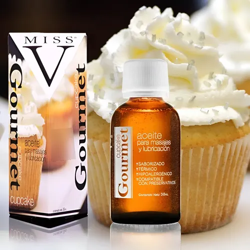 Aceite Lubricante Masaje Corporal Miss V Gourmet Cupcake