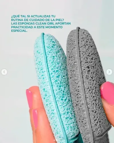 Esponja Exfoliante Ruby Rose Rubyskin Cleangirl Hba7000 Gris Tamaño de la esponja Mediana