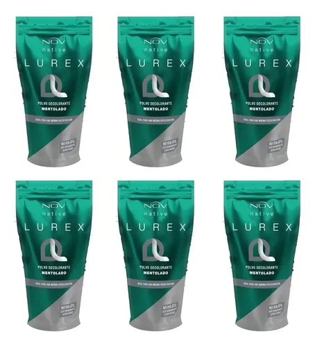 Lurex Polvo Decolorante Ultra Rápido Nov Verde Mentolado X 6