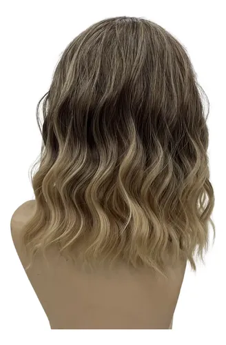 Peluca De Pelo Simil Natural Con Ondas Uso Diario Opaca