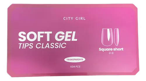 Tips Uñas Postizas City Girl 504u Classic 0-11 Square Short