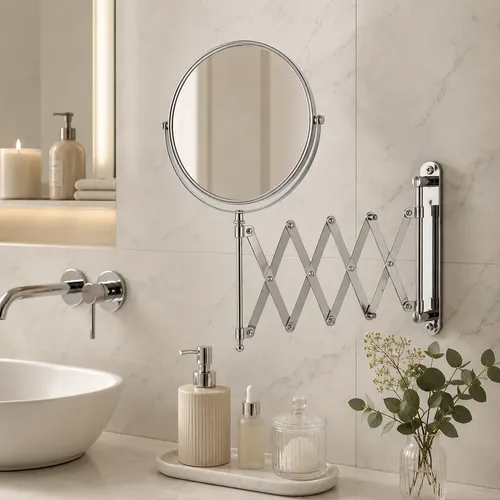Espejo Brazo Tijera Extensible De Pared Con Aumento X3