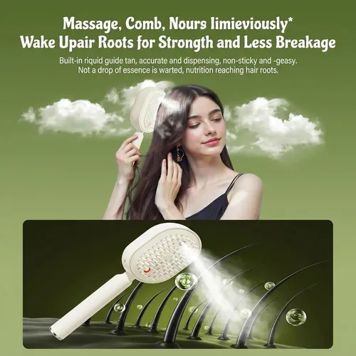 . Cepillo For El Cabello Con Rociador De Agua – Hot Sale . Cream/beige With Yellow Tip
