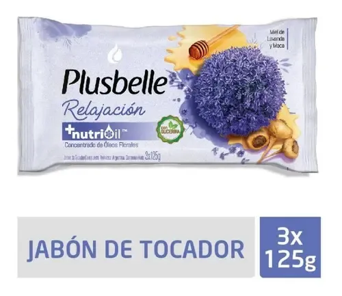 Jabon Tocador Corporal Plusbelle Frescura 3×125 Gr Fórmula Frescura
