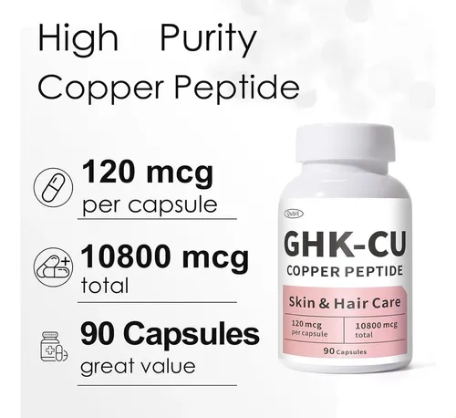 , `. Ghk-cu Peptídeo Cobre Suplemento Antivelhecimento/