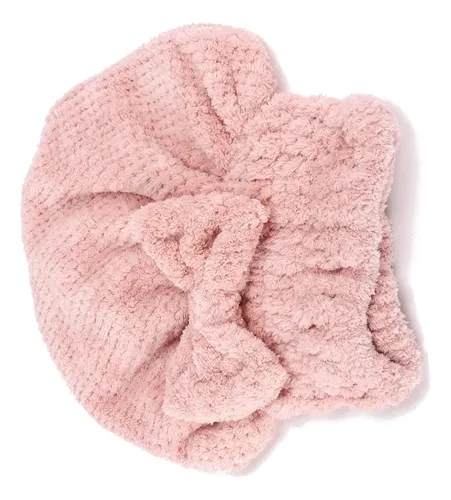 Gorro Para Secar El Cabello, 24 X 26 Cm, Forro Polar Coral,