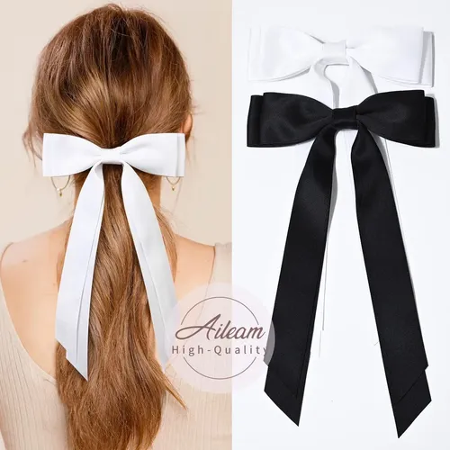 2 Pinzas Para El Pelo Con Cinta De Raso