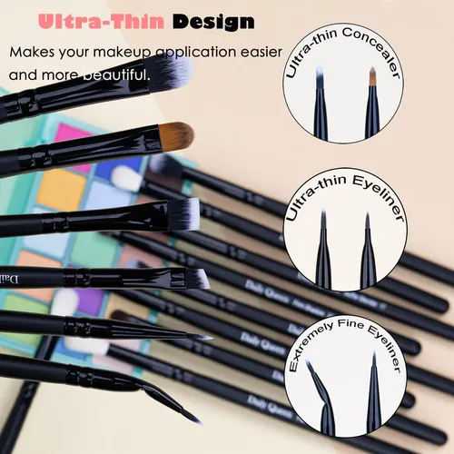 Set De Brochas De Maquillaje Daily Queen 29 Unidades Negro