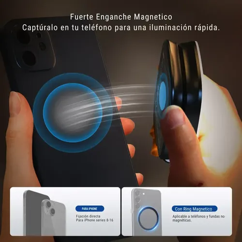 Luz Magnética Para Selfies Neewer Basics Nl48b Espejo Hd Conector Usb-c Con 700lux (cri 95)