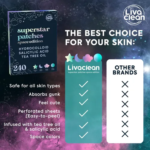 Parches Para Acné Livaclean Superstar Space Edition 240 Unid