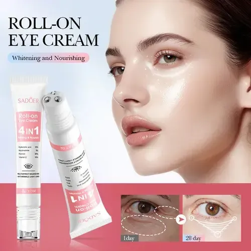 Crema Contorno de Ojos Rollerball Sadoer Antiojeras Bolsas Ácido Hialurónico 20 mL
