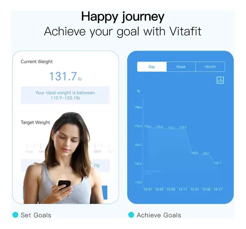 Vitafit Balanza Vt701 Digital 400lb Composición Corporal