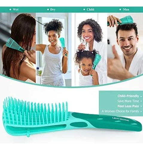 Set Peine Y Cepillo Desenredante Para Cabello Afro