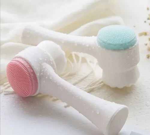 Cepillo Masajeador Exfoliante Limpieza Facial Manual 2 En 1
