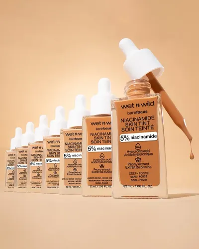 Wet n Wild Base de Maquillaje Serum Bare Focus Niacinamide Skin Tint Cream Beige