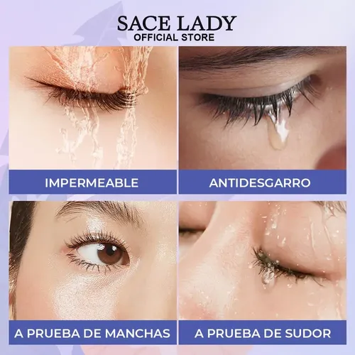 Sace Lady Máscara Impermeable Volumen Y Longitud, Negra,