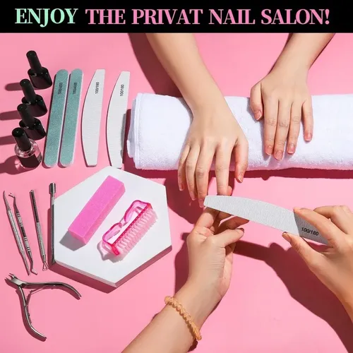 Set Herramientas Manicura Y Pedicura Con Limas Y Alicate .