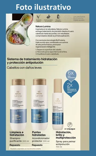 Spray Para Peinar Antipolucion Cab Daños Leves Lumina Natura