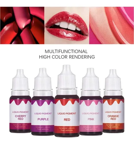 Set De Pigmentos Líquidos Para Gloss Labial 12 Colores
