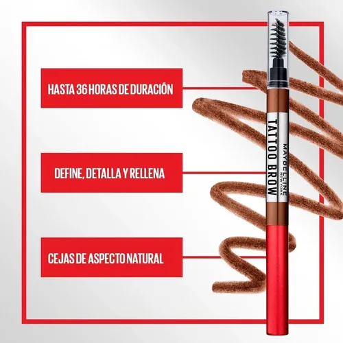 Lápiz para cejas 36hrs color light Brown 2 g Maybelline