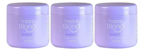 Mascara Matizadora Happy Blond Violeta Bekim 250g Pack X3