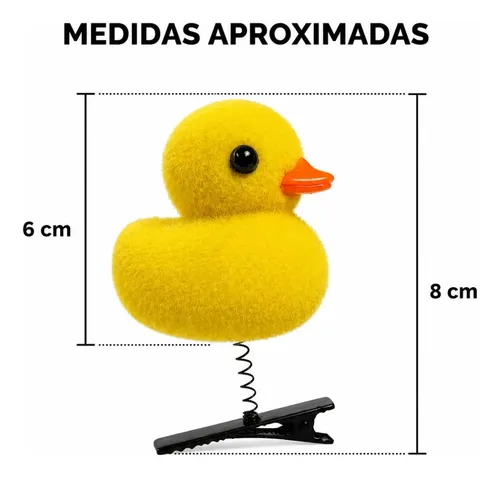 Broche Pelo Patito Amarillo Con Resorte Pack X 100 Unidades