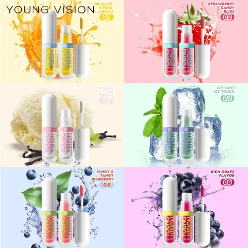 Set 6 Aceites Labiales Frutales Efecto Gloss Hidratante 6