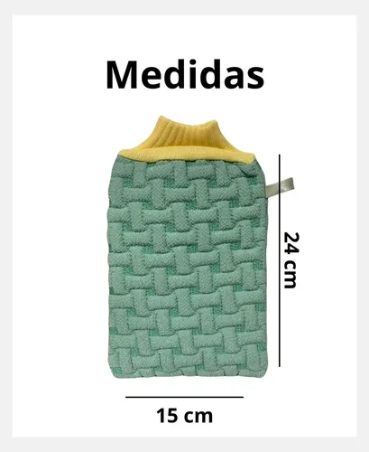 Guante Para Baño Exfoliante Esponja De Ducha Manopla Verde Liso