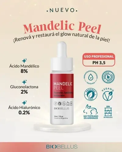 Acido Mandelico Peel Renovacion Celular Biobellus 30ml