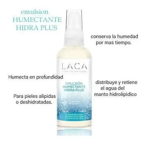Emulsion Humectante Hidra Plus Acido Hialuronico Laca Full Momento de aplicación Día/Noche Tipo de piel Todo tipo de piel