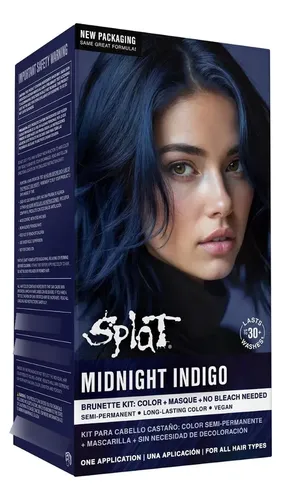 Kit De Tinte Semipermanente Para Cabello Splat Midnight Indi Sin Tono