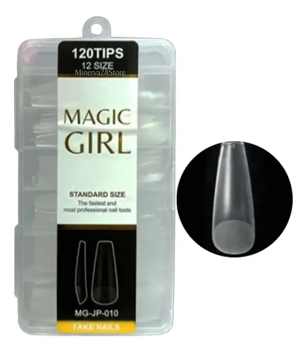 Tips Soft Gel Press On Caja X120u Coffin Medianas Prelimadas