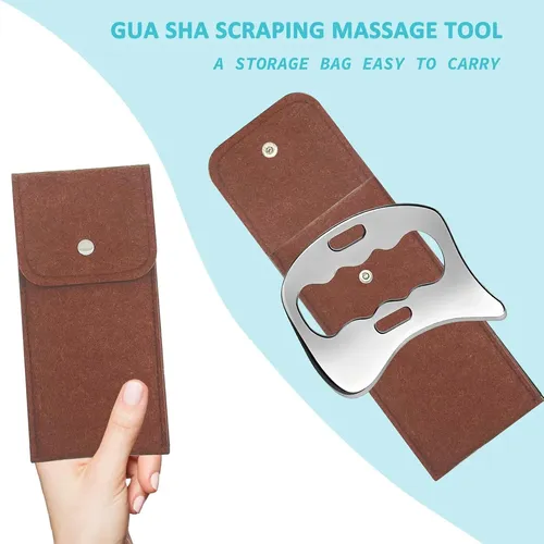 Raspador Muscular De Acero Inoxidable, Herramienta Gua Sha
