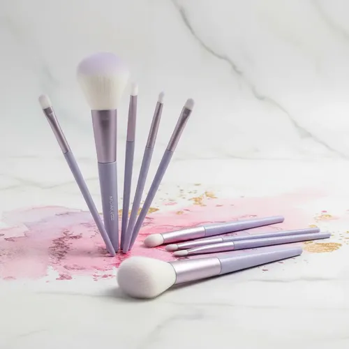 Set 12 Brochas Maquillaje Artístico Sintéticas Rostro Suave