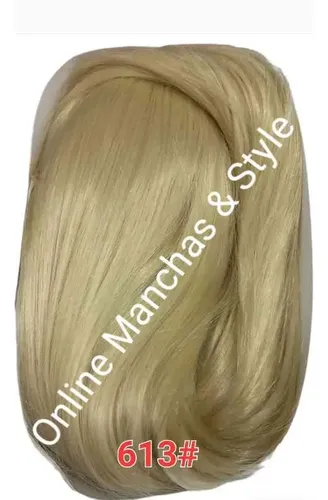 * Peluca Ondas Símil Natural Flequillo 40cm #613*