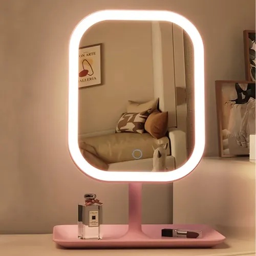 Espejo De Maquillaje Con Luz Led Táctil Para Escritorio, 26