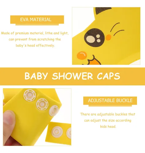 2 Adorables Gorros De Baño Para Bebés Y Sombreros De Champú