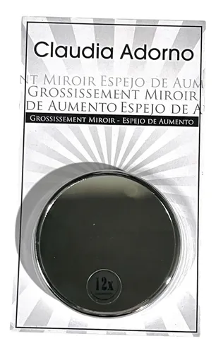 Espejo Cromado Aumento 12x Con Ventosa Sopapa Baño