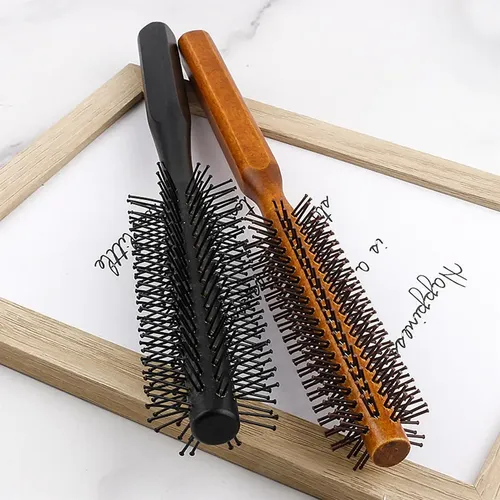 4 × Mini Cepillo Redondo De Madera, Peine For El Cabello